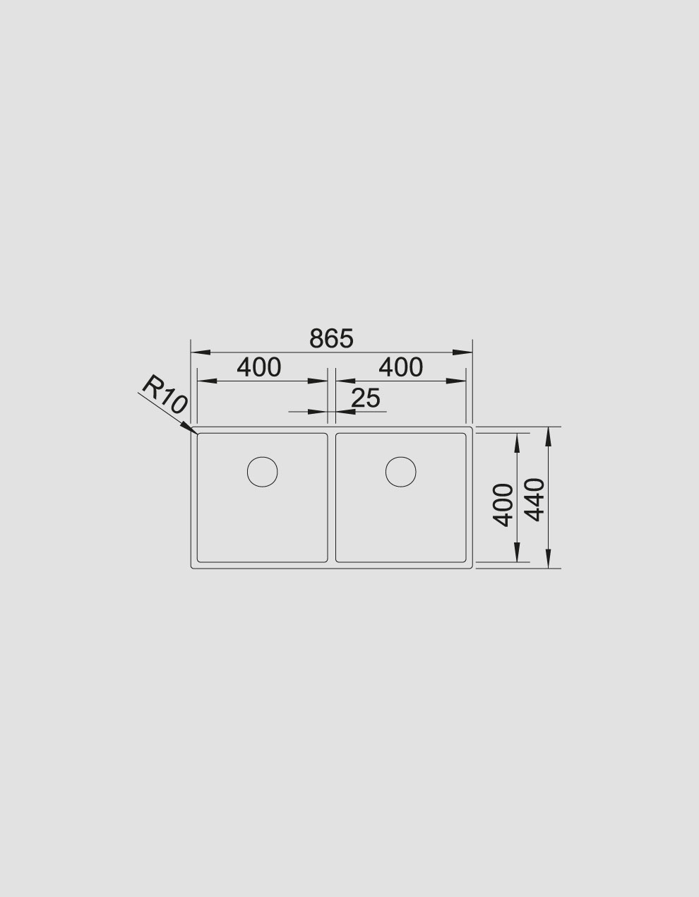 BLANCO CLARON 400/400-IF PASLANMAZ ÇELİK EVİYE - Paslanmaz Çelik