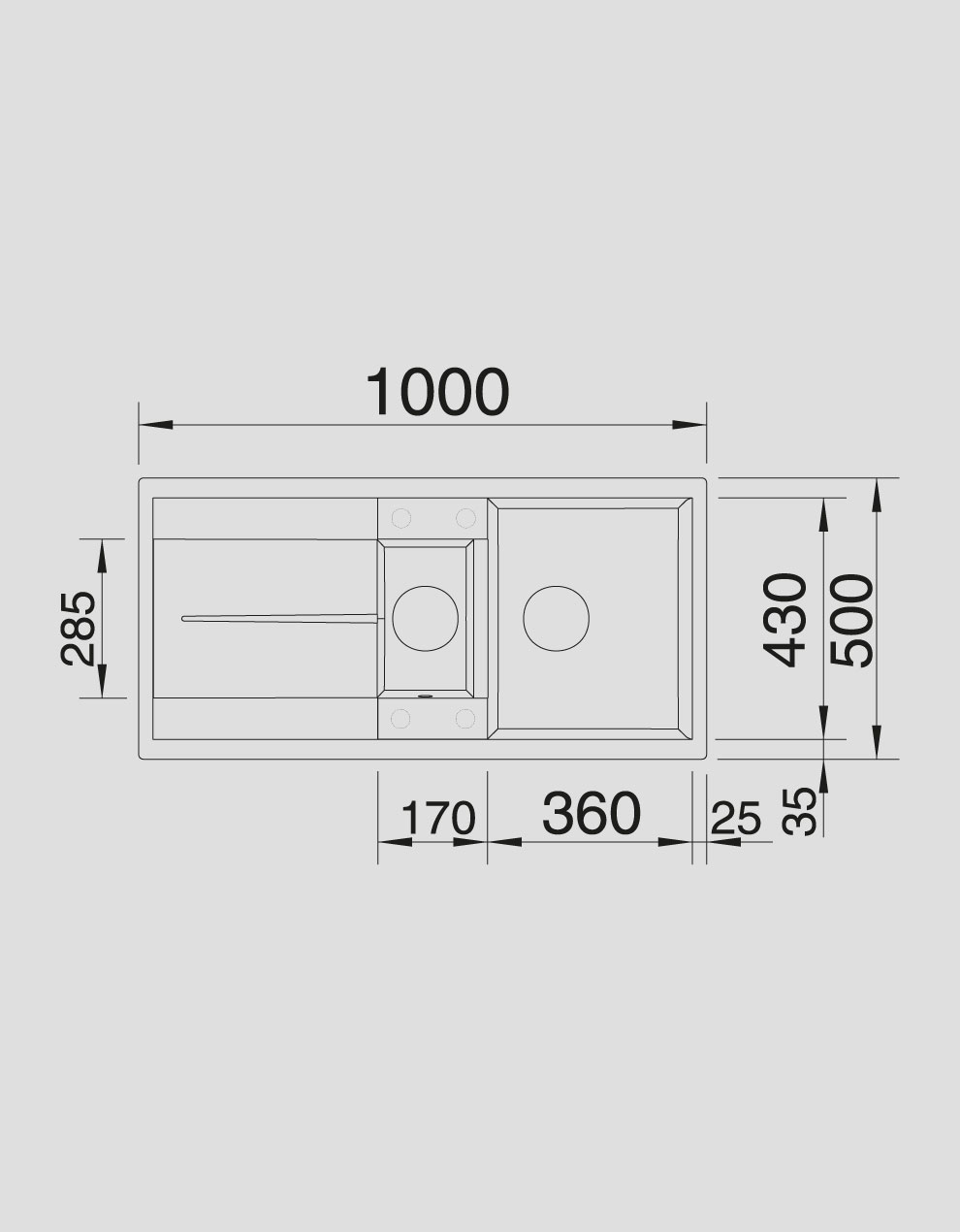 BLANCO METRA 6 S SILGRANIT™ EVİYE - Antrasit