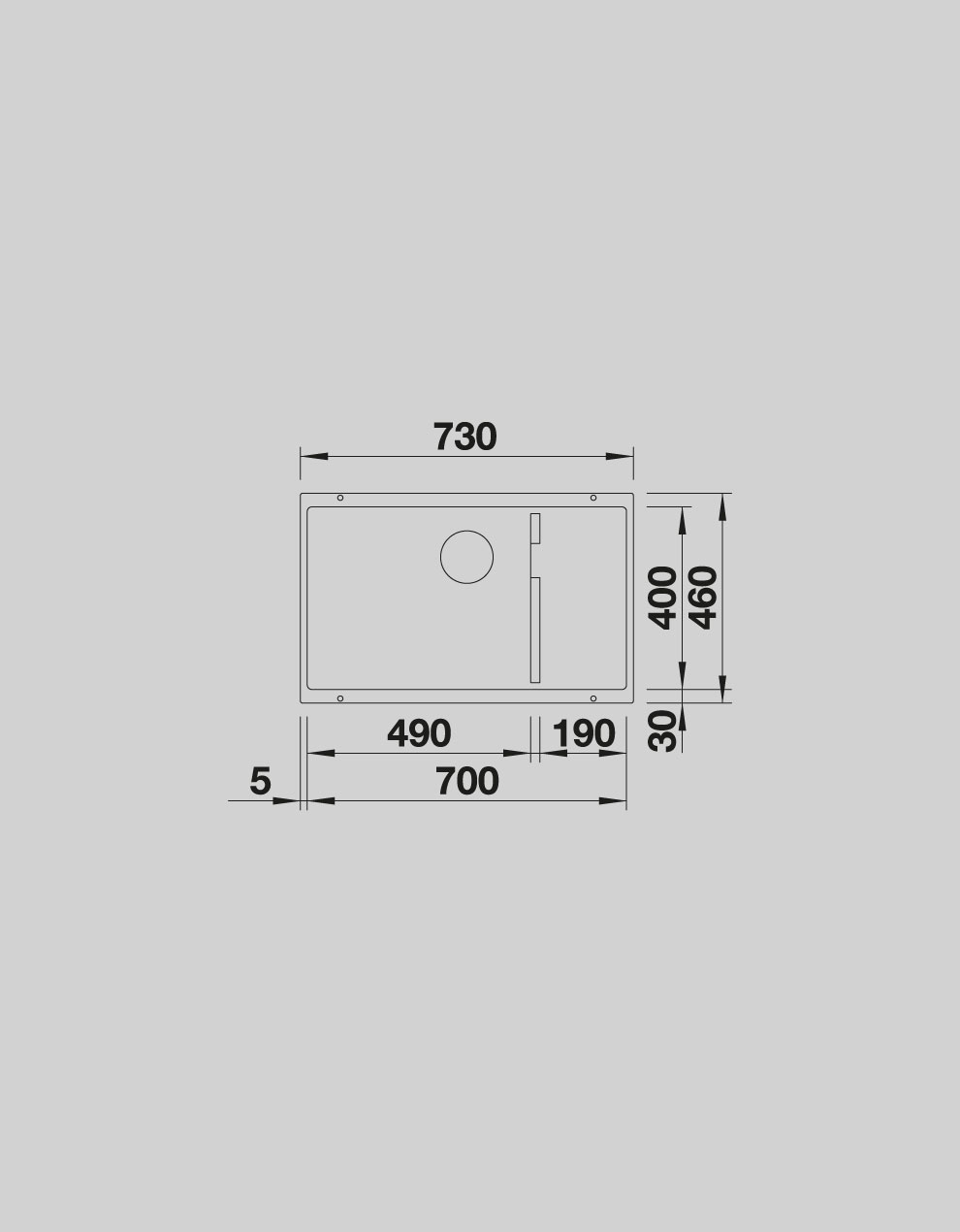 BLANCO SUBLINE 700-U LEVEL SILGRANIT™ EVİYE - Antrasit