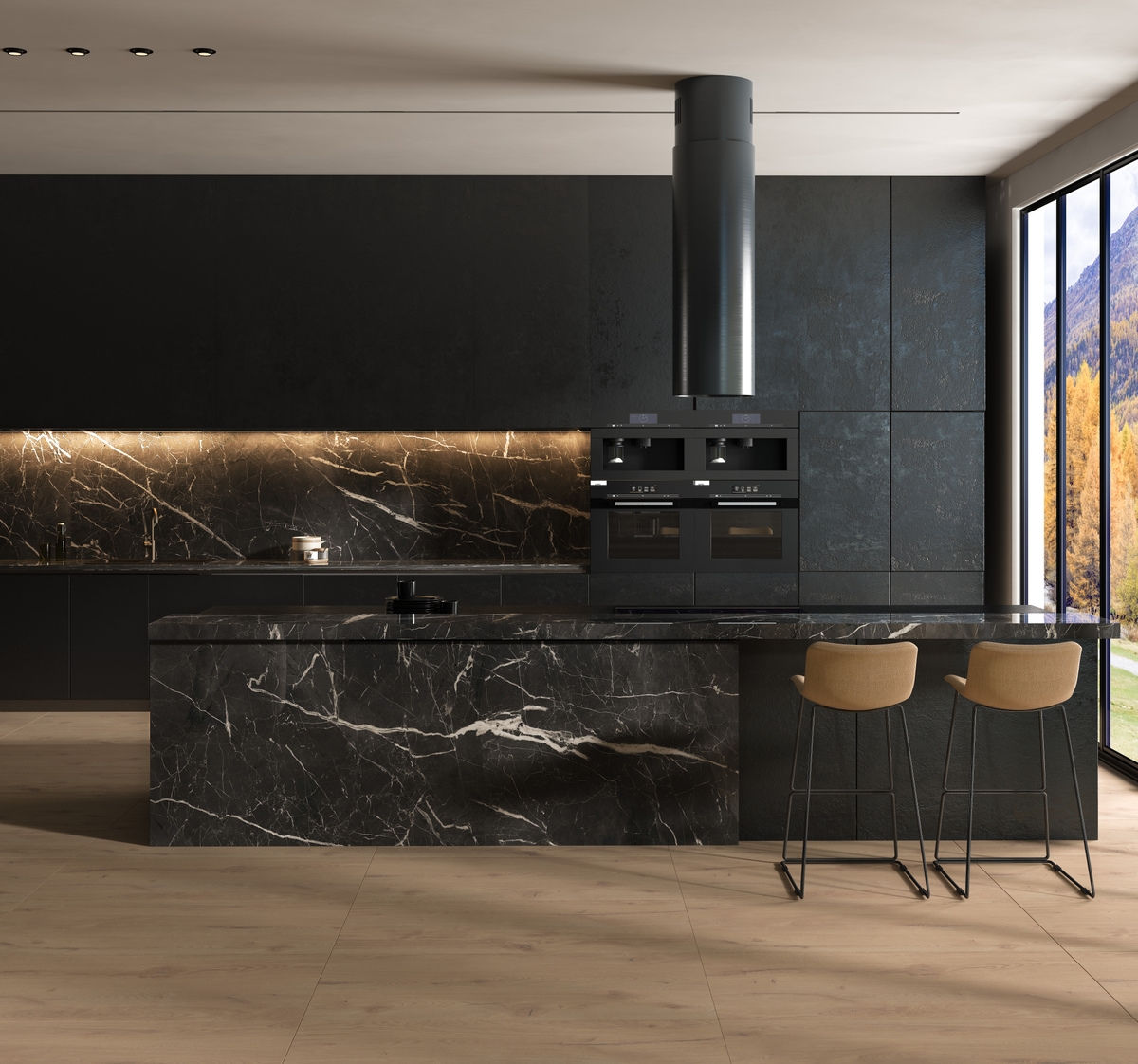 Ng Stone Kütahya Seramik 163x323 NERO MARQUINA PARLAK 12 MM — Ng Stone Kütahya Seramik 163x323 Parlak | Alfa Losa